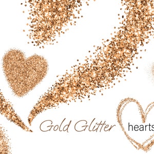 Imágenes prediseñadas png de corazón brillante. Marco de corazón superpuesto de brillo dorado png. Imágenes prediseñadas del día de San Valentín perfectas para álbumes de recortes digitales, fabricación de tarjetas, etc.