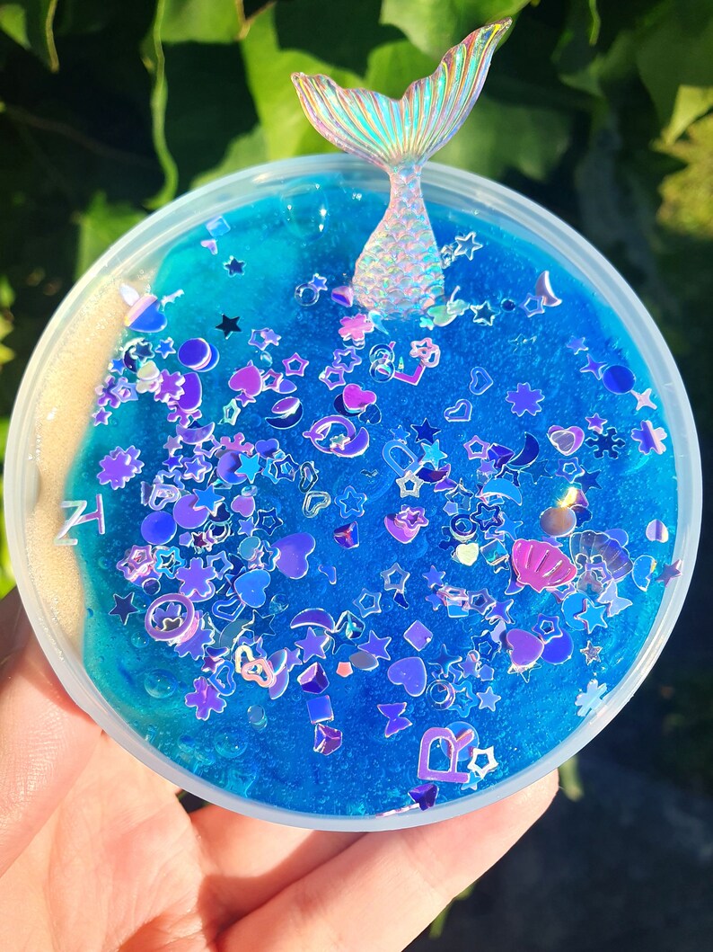 Slime Rond Mermaid Cove Slime // Clear & Sand Slime // NZ Slime Shop ...