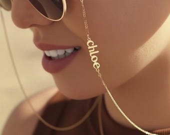 Corrente personalizada para óculos de sol com pingente opcional de olho grego