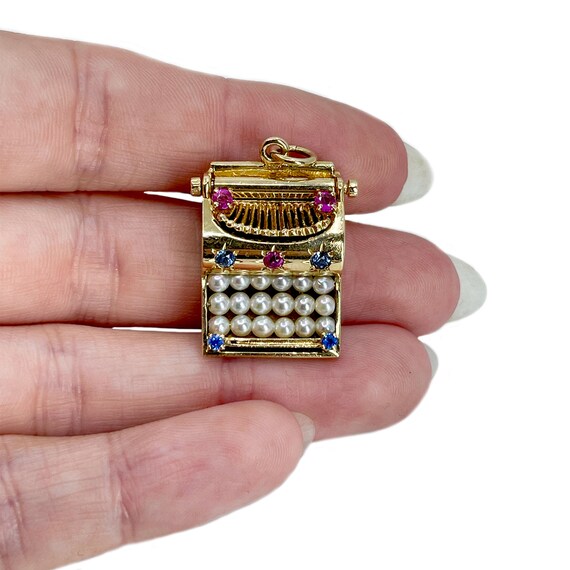 Vintage Cash Register Natural Ruby Sapphire Seed Pear… Gem