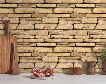 3D Stone Texture Self-Adhesive Wall Panels, PVC Wall Sticker Decorative Tiles, 10 Sheets