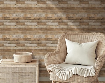 3D Wood Texture Wall Panels Self-Adhesive, PVC Wall Stickers Wallpaper,10 Sheets