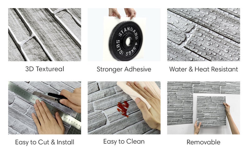 faux Stone wall panels Peel and Stick