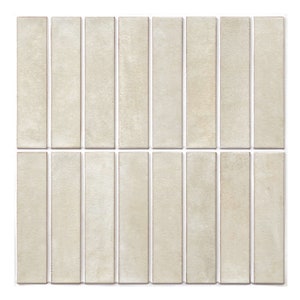 10 stuks 3D Peel and Stick Backsplash-tegel, gele crème matte mozaïekstok op tegels voor binnenmuurdecoratie, hitte en waterbestendig, 11,8 x 11,8 afbeelding 1