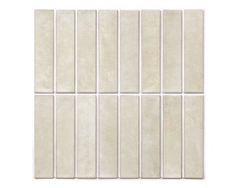 10Pcs | 3D Peel and Stick Backsplash Tile,Yellow Cream Matt Mosaic Stick on Tiles for Interior Wall Decor,Heat & Water Resistant,11.8"x11.8"