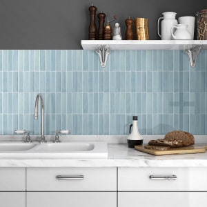Piastrelle da parete a mosaico 3D, pannelli da parete in PVC 3D autoadesivi blu opachi, decorazione da parete interna, 10 pezzi, 30*30 cm