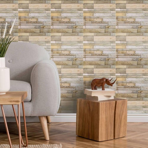 wood peel and stick wall tile