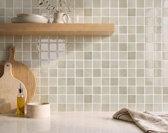 Thicker 3D Beige Peel and Stick Wall Tiles: 3D Square Vinyl Backsplash, 10 Sheets