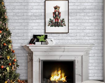 White Brick Wall Panels: Peel and Stick PVC Faux 3D Brick Wallpaper, 10 Sheets