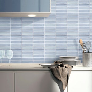 blue backsplash kitchen