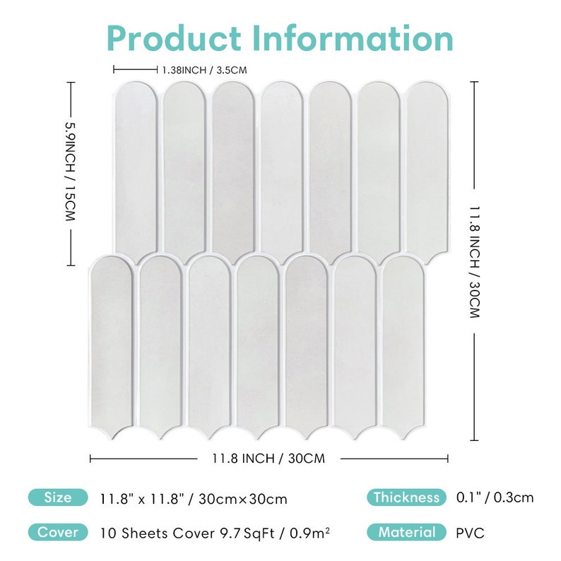 10Pcs 3D Fish Scale Peel and Stick Tile Backsplash Kitchen, Easy DIY Light Gray Peel and Stick Wall Tile, Heat Water Resistant,Ultra-Light zdjęcie 3