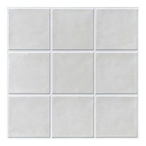 10 Pcs | 3D Square Peel and Stick Tile Backsplash,Mist-Gray DIY 3D Self Adhesive Decorative Tiles Interior Wall Decor,Heat Water Resistant