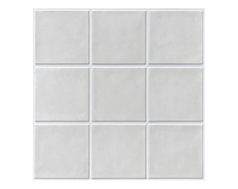 10 stuks | 3D Square Peel and Stick Tile Backsplash, Mist-Gray DIY 3D zelfklevende decoratieve tegels interieur wanddecoratie, hittewaterbestendig