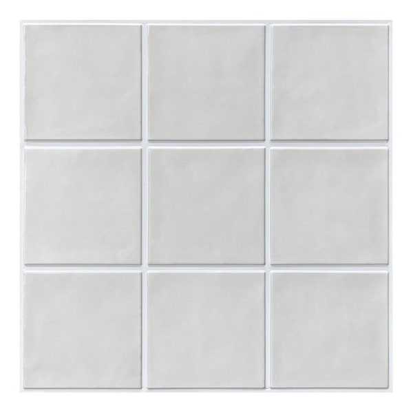 10 Pcs | 3D Square Peel and Stick Tile Backsplash,Mist-Gray DIY 3D Self Adhesive Decorative Tiles Interior Wall Decor,Heat Water Resistant