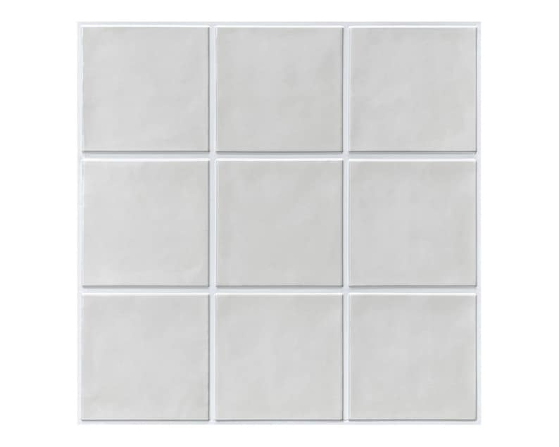 10 Pcs 3D Square Peel and Stick Tile Backsplash,Mist-Gray DIY 3D Self Adhesive Decorative Tiles Interior Wall Decor,Heat Water Resistant zdjęcie 1