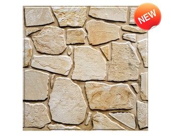 10 Pcs 3D Faux Stone Peel And Stick Wall Tile, Easy DIY Self Adhesive 3D Wall Panels Interior Wall Decor, Heat Water Resistant, 11.8"X11.8"