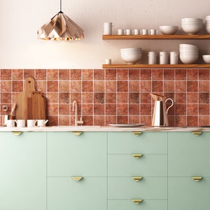 10 pezzi 3D Peel and Stick Wall Tile / Finto muro di mattoni / Stick su paraschizzi cucina decorazione da parete in stile fattoria / azulejo adesivo
