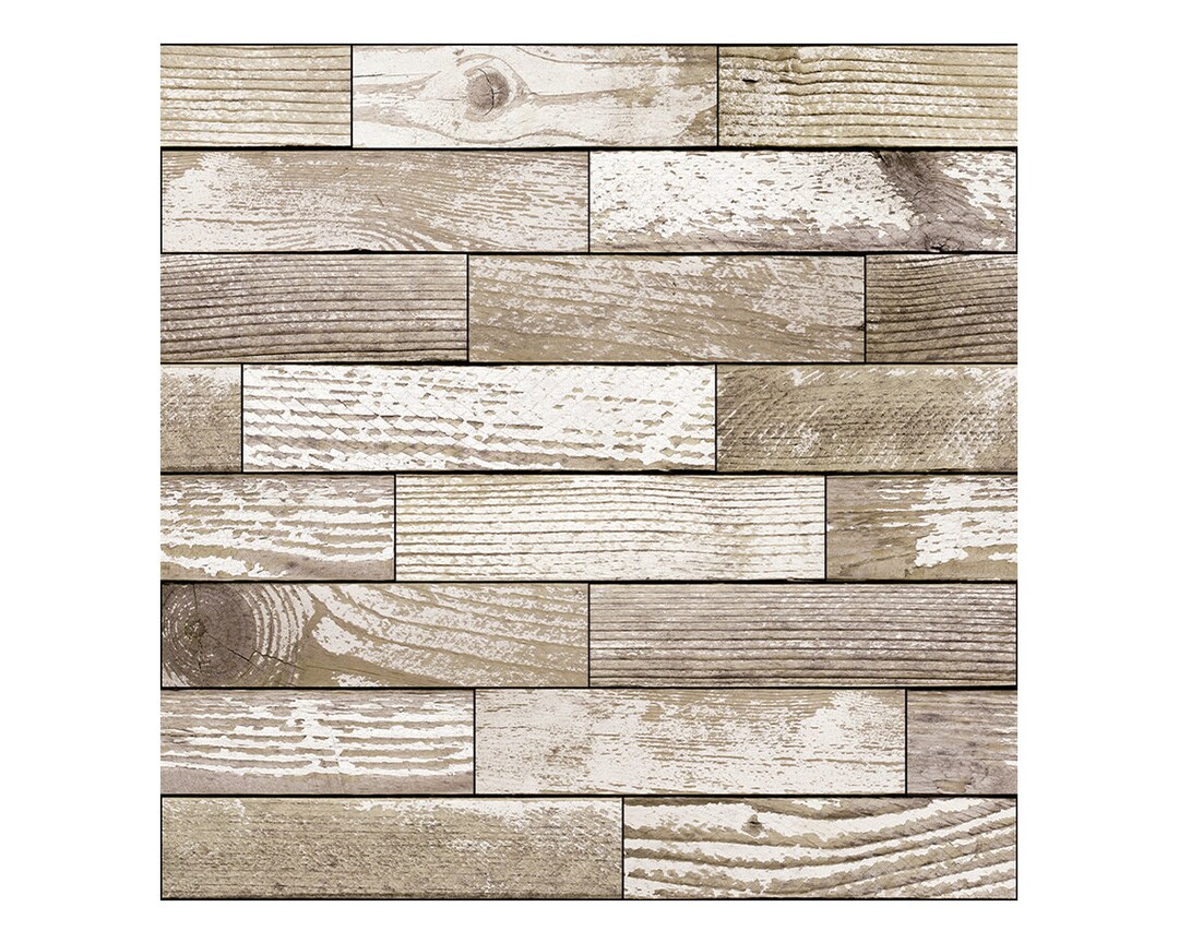 10 Pcs 3D Peel and Stick Wood Wall Panels Brown Faux Wood Wall Tile ...