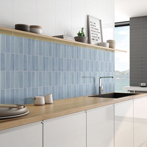 blue backsplash kitchen