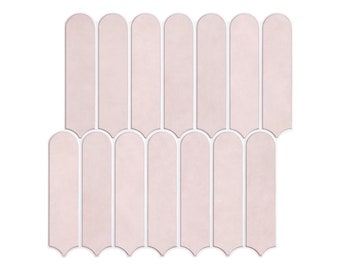 10Pcs | 3D Pink Peel and Stick Tile for Wall, Fish Scale Peel Stick Backsplash Kitchen, Heat & Water Resistant,Removable,Easy DIY, Commomy