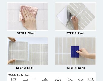 BOYIFEIJIE Klebefliesen 3D Selbstklebend - Für Küche & Bad