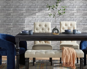3D Faux Brick Wall Sticker: Peel and Stick PVC Brick Wallpaper Panels,10 Sheets
