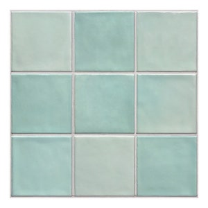 10 Pcs | 3D Green Peel and Stick Backsplash Tile Kitchen, Square Stick on Tiles for Interior Wall Decor, Heat Water Resistant,11.8"x11.8"