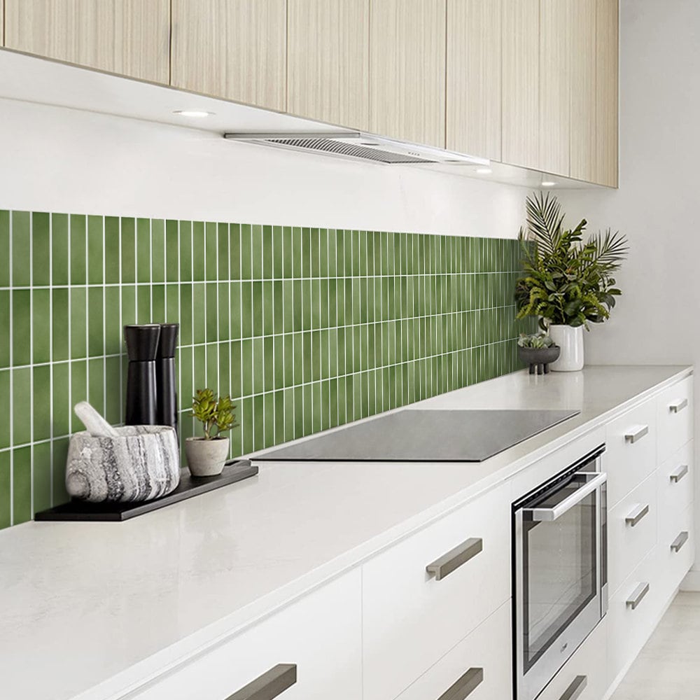 Light Teal Green Peel And Stick Subway Tile Sticker Self