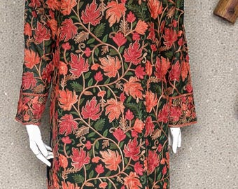 Handmade Kashmiri Embroidery Chiffon Kurta Set