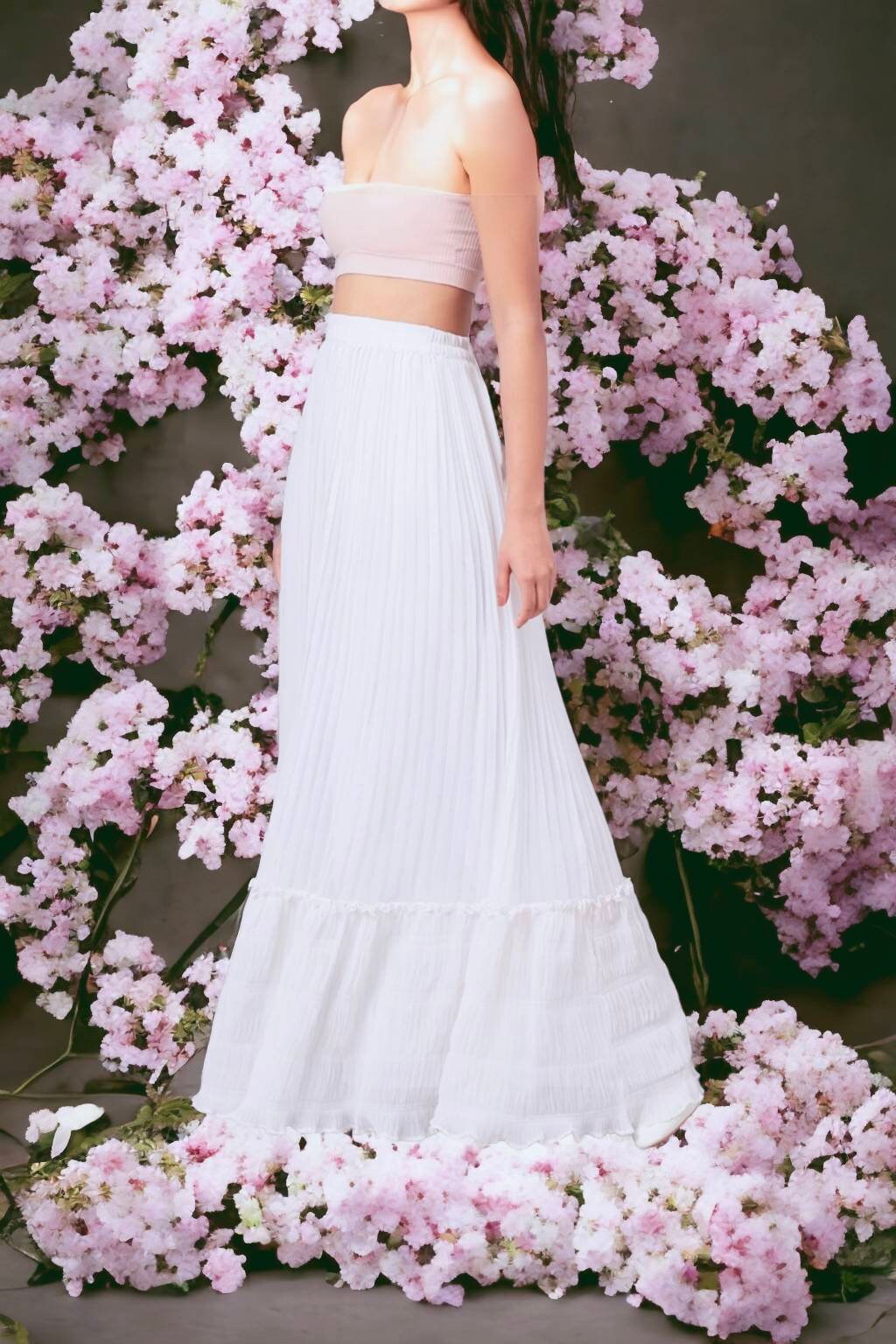 Long Georgette Skirt Etsy