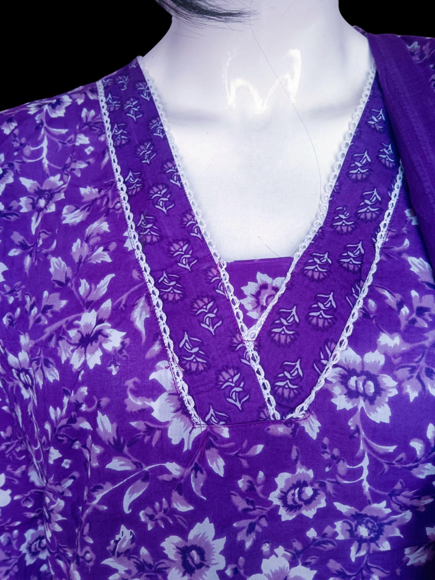 KLOSIA Kurta en broek met print voor dames met Dupatta, Roze, S
