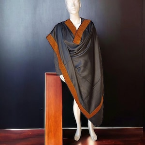 Black Brown 100% Cashmere Pashmina Luxurious Hand woven Shawl Lightweight Soft Touch Neck Warmer Shoulder Warmer Scarf Travel Blanket Winter