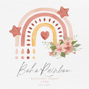 Regenbogen Clipart, Mädchen, Mädchen, rosa Regenbogen, boho, Clipart