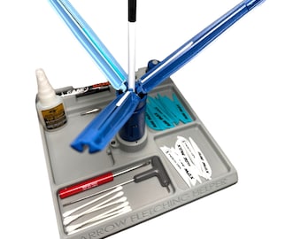 Ayuda para emplumar flechas con plantilla E-Z Fletch Pro: emplumar flechas con precisión es muy fácil