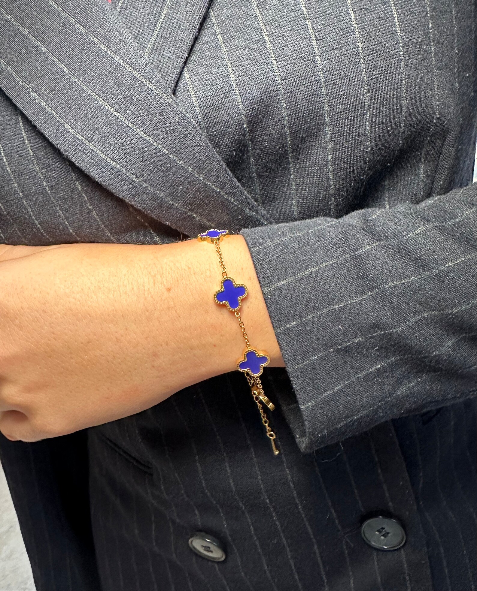 Lucky Four-Leaf Clover Bangle Set of 5 main image 1