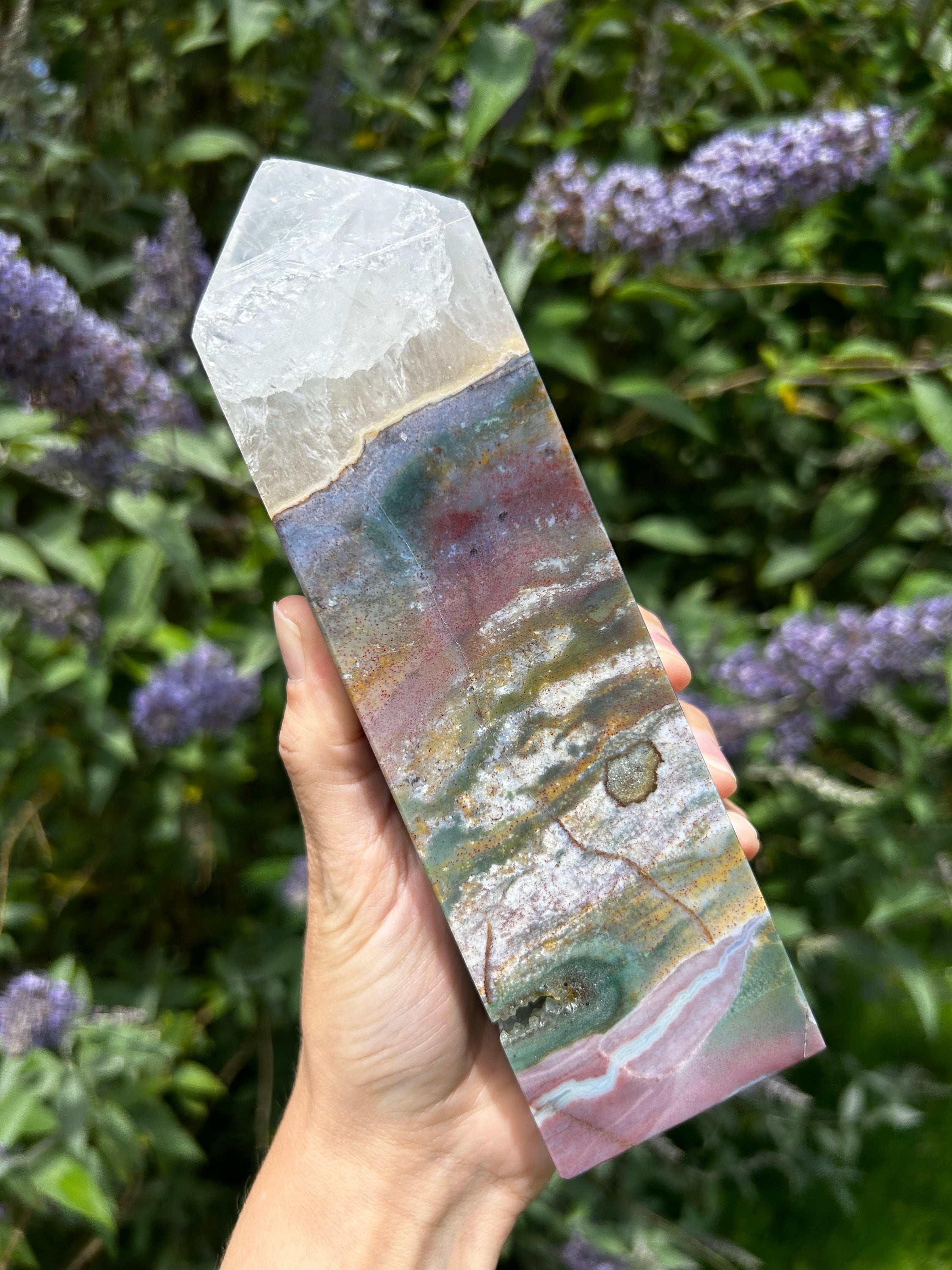Rare Crystal Mix, Ocean Jasper, Clear Quartz and Calcite Rare Crystal Mix, Ocean Jasper, Clear Quartz and Calcite