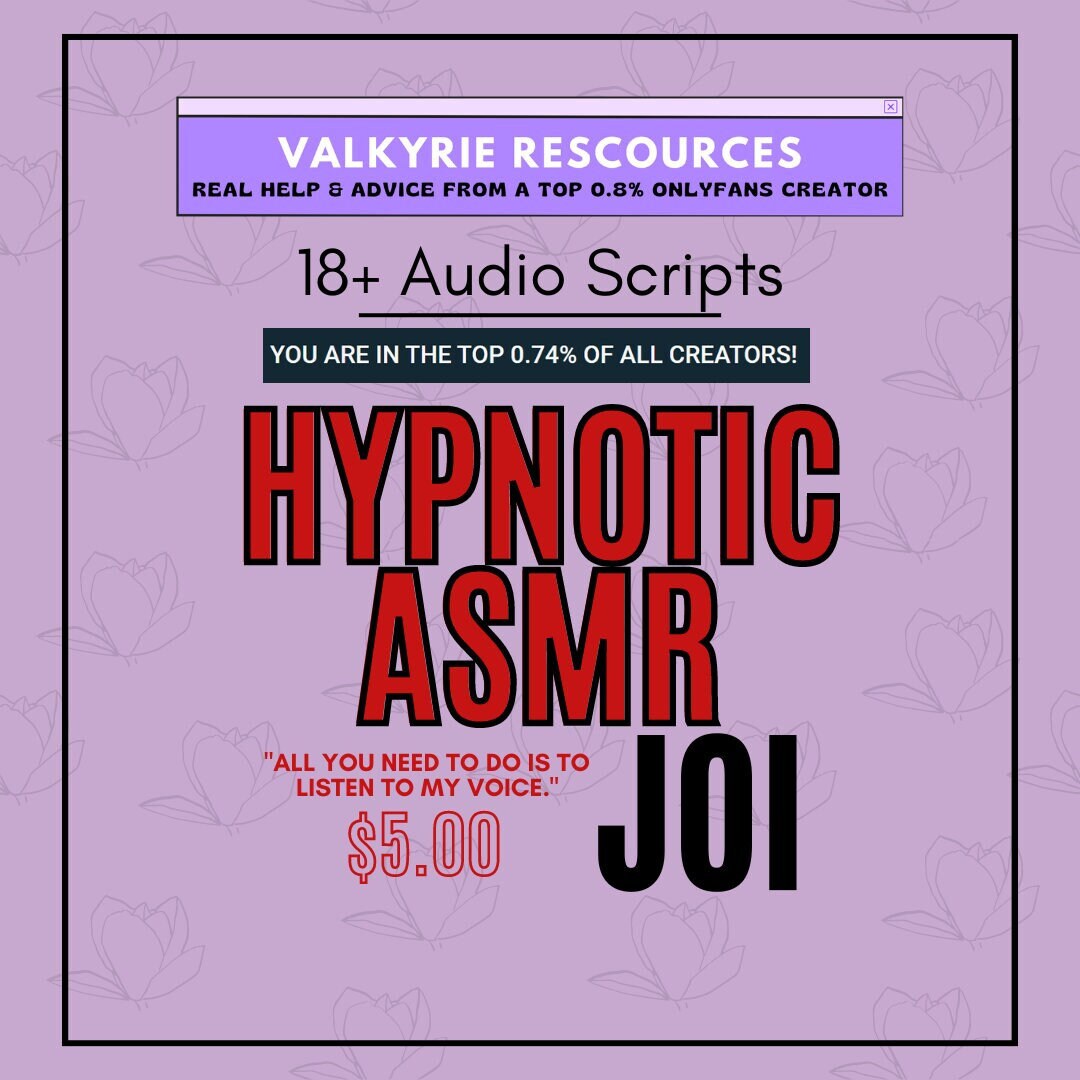 Hypnotic ASMR JOI Audio Script Adult Content Onlyfans - Etsy