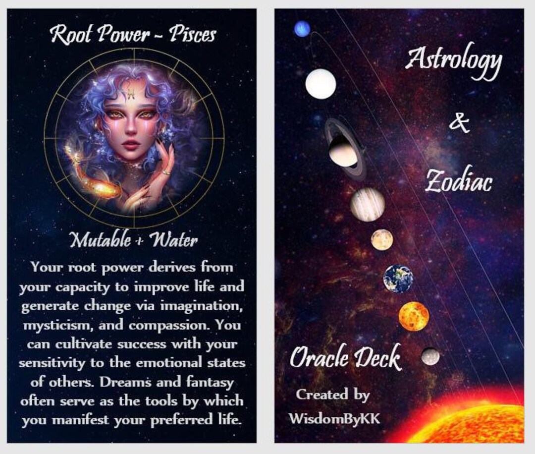 Astrology and Zodiac Oracle Deck. Horoscope Oracle - Etsy
