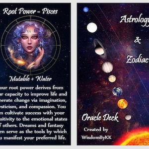 Astrologie und Sternzeichen Orakel Deck. Horoskop Orakel