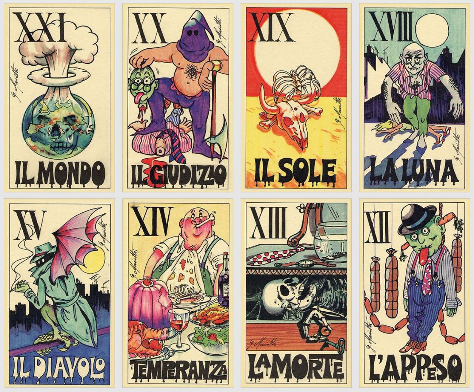 Horror Tarot Deck. Vintage Illustration Tarot Cards Etsy