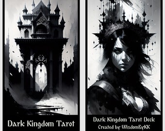 Dark Kingdom Tarot deck. Graphics design design tarot cards