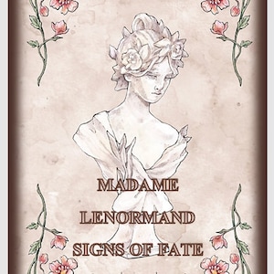 Baralho do oráculo Madame Lenormand Sinais do Destino.