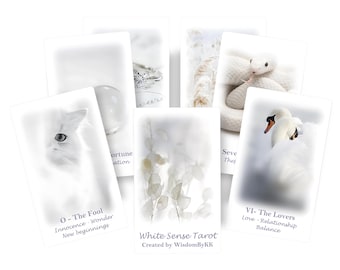 White Sense Tarot deck. Innocence and Purity tarot cards
