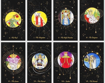 Baraja de Tarot Cosmic Rider Waite. Cartas clásicas del tarot.
