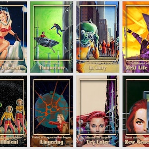 Baraja de oráculo de tiempo de ciencia ficción.