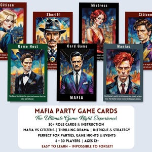 Mafia Party Game – Edição Expandida | Intriga, Estratégia e Papéis Ocultos