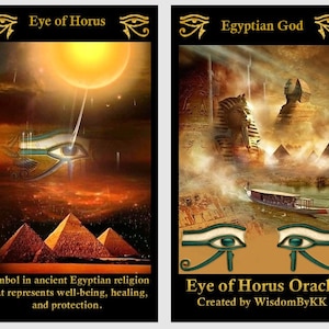 Ägyptisches Orakel Deck. Auge des Horus Orakel