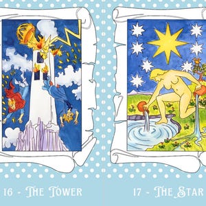 Baralho de cartas de tarô Blue Rider Waite. 78 cartas de tarô clássicas em pergaminho de letras