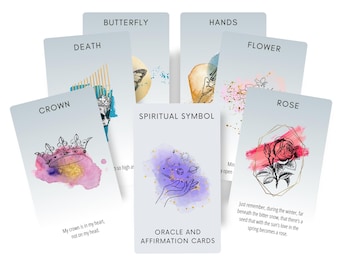 Simbolismo spirituale Mazzo di carte Oracle. Carte motivazionali