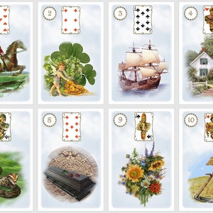 Baralho de oráculo Sky Lenormand. Oráculo Sky Blue